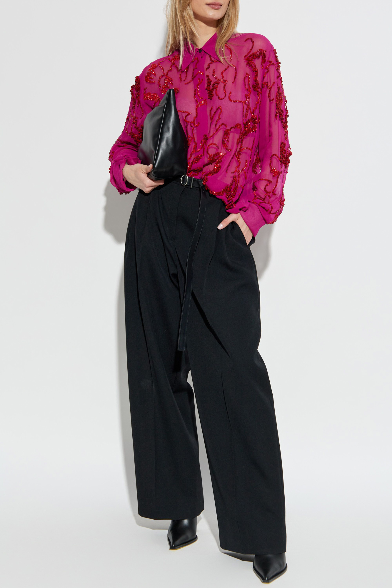 【関税込み】Dries Van Noten ピンク Pattern トップス Dries van Noten, Pink knitted top - Unique Designer Pieces